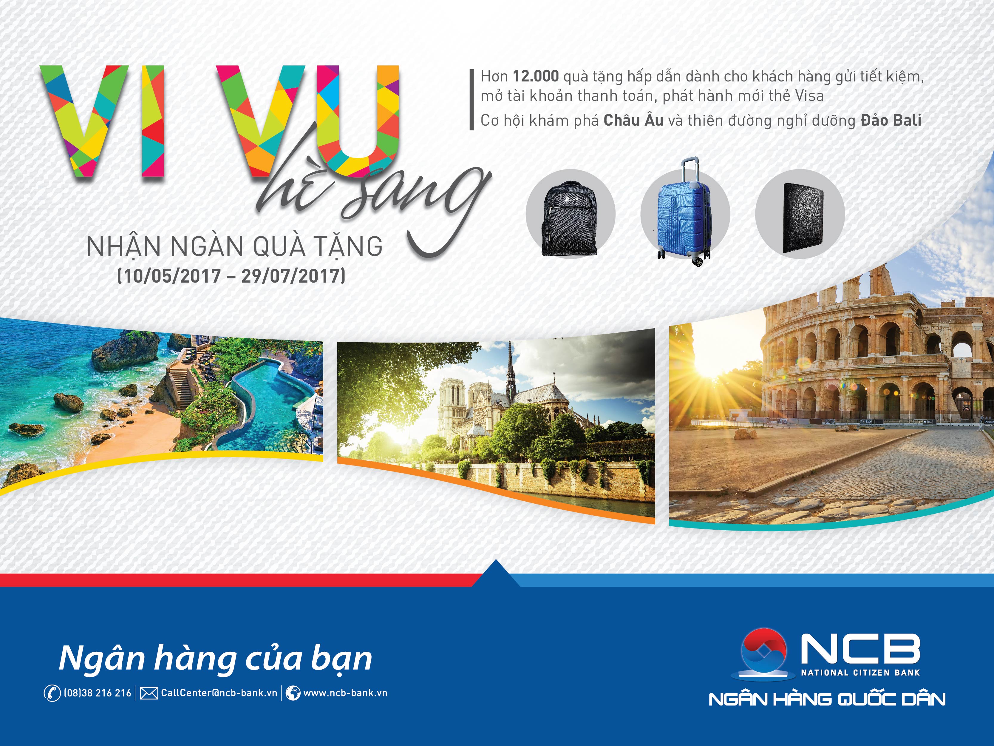 TRAO GIẢI CHƯƠNG TRÌNH KHUYẾN MÃI “VI VU HÈ SANG - NHẬN NGÀN QUÀ TẶNG CÙNG NCB”