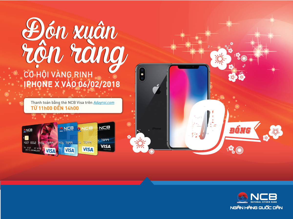 ĐÓN XUÂN RỘN RÀNG - CƠ HỘI VÀNG RINH IPHONEX 0Đ