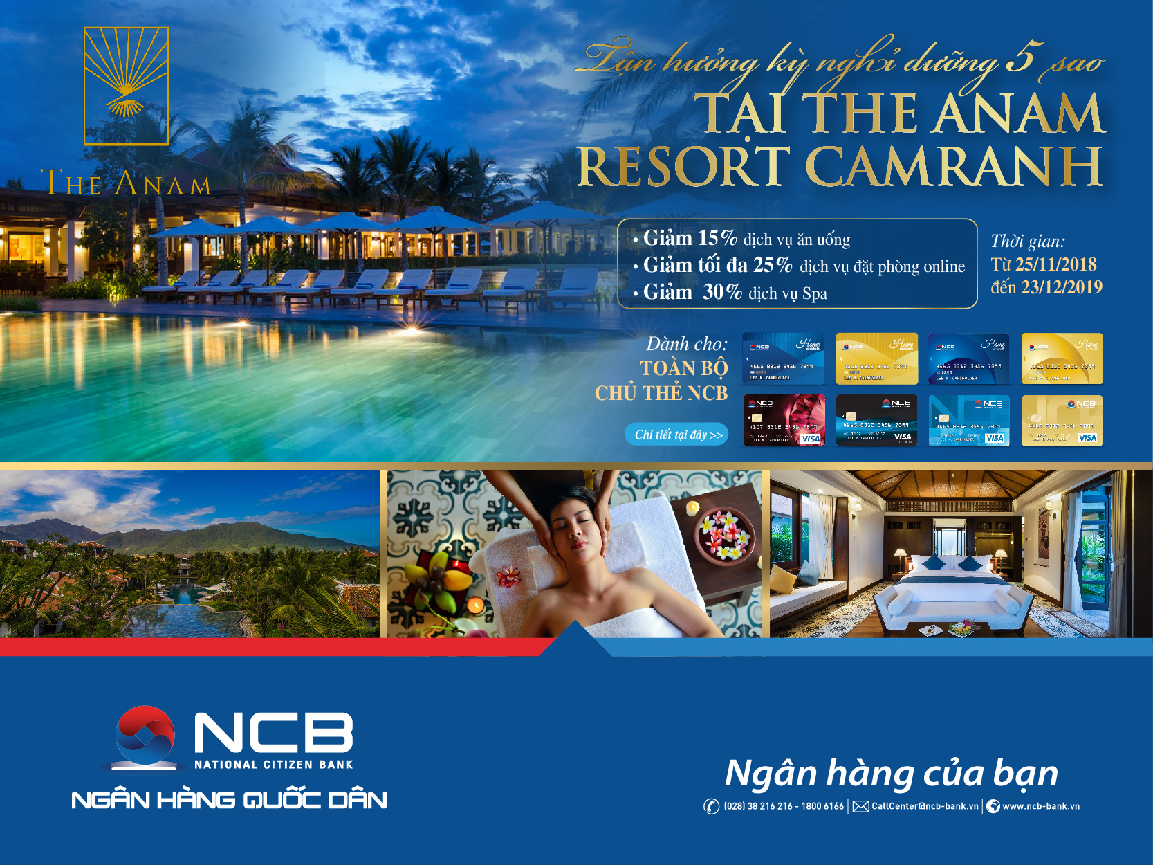 TRẢI NGHIỆM NGHỈ DƯỠNG HOÀN HẢO TẠI THE ANAM RESORT CAMRANH CÙNG THẺ NCB