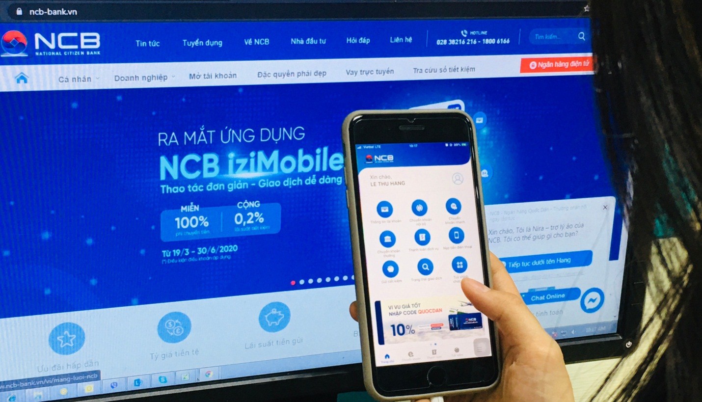 GỬI TIẾT KIỆM ONLINE QUA NCB IZIMOBILE 