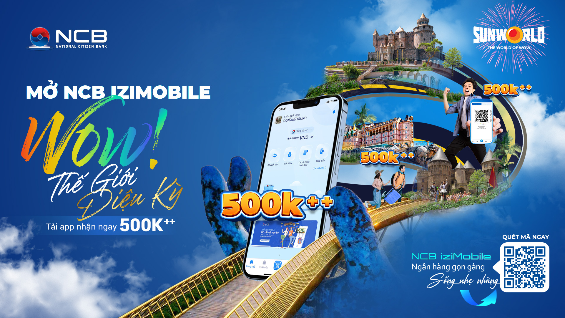 MỞ NCB IZIMOBILE - MỞ TUNG CẢM XÚC TẠI HỆ THỐNG CÔNG VIÊN SUN WORLD