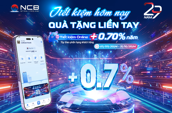 KHAI MỞ SINH NHẬT TUỔI 29 - TIẾT KIỆM ONLINE, RINH LÃI SUẤT KHỦNG