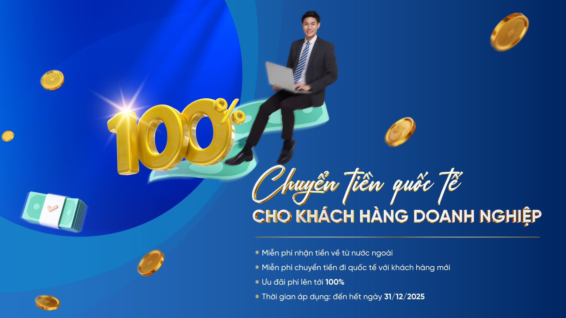 NCB TUNG LOẠT ƯU ĐÃI DOANH NGHIỆP CHUYỂN TIỀN QUỐC TẾ