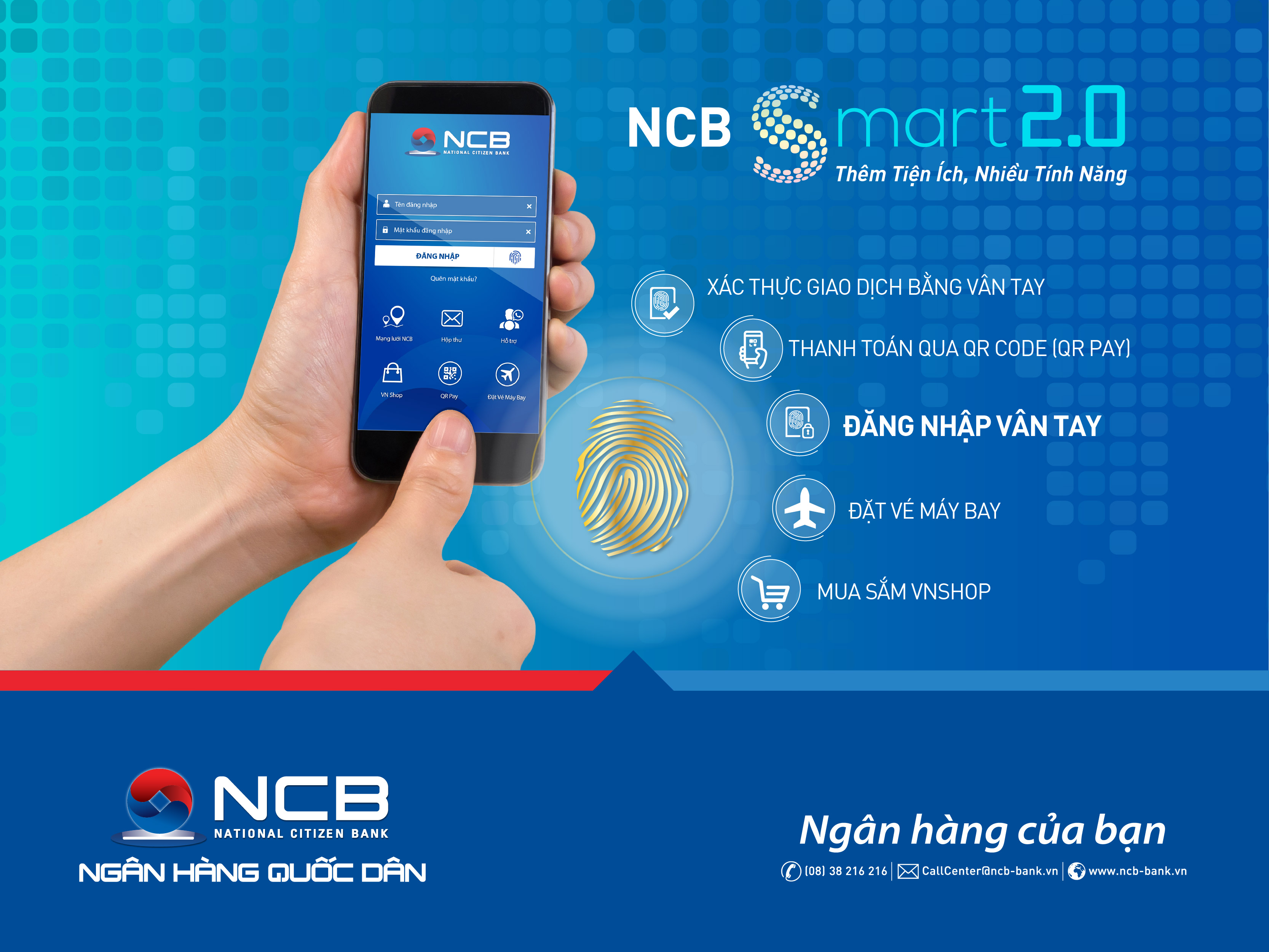 NCB NÂNG CẤP ỨNG DỤNG NCB SMART 2.0