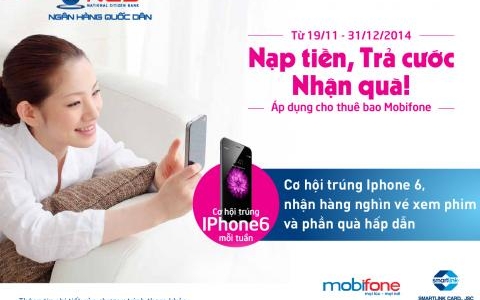 TRÚNG IPHONE 6 VÀ HÀNG NGHÌN QUÀ TẶNG HẤP DẪN CÙNG NCB