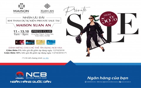 Thỏa sức mua sắm hàng hiệu tại Luxury Private Sale cho chủ thẻ NCB Visa