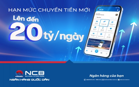 THÔNG BÁO NÂNG HẠN MỨC GIAO DỊCH CHUYỂN TIỀN