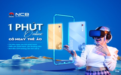 MỘT PHÚT CÓ NGAY THẺ ẢO TRÊN NGÂN HÀNG SỐ NCB IZIMOBILE