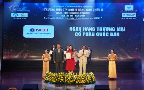 NGÂN HÀNG SỐ NCB IZIMOBILE LỌT TOP 10 SẢN PHẨM DỊCH VỤ CHẤT LƯỢNG CHÂU Á 2024